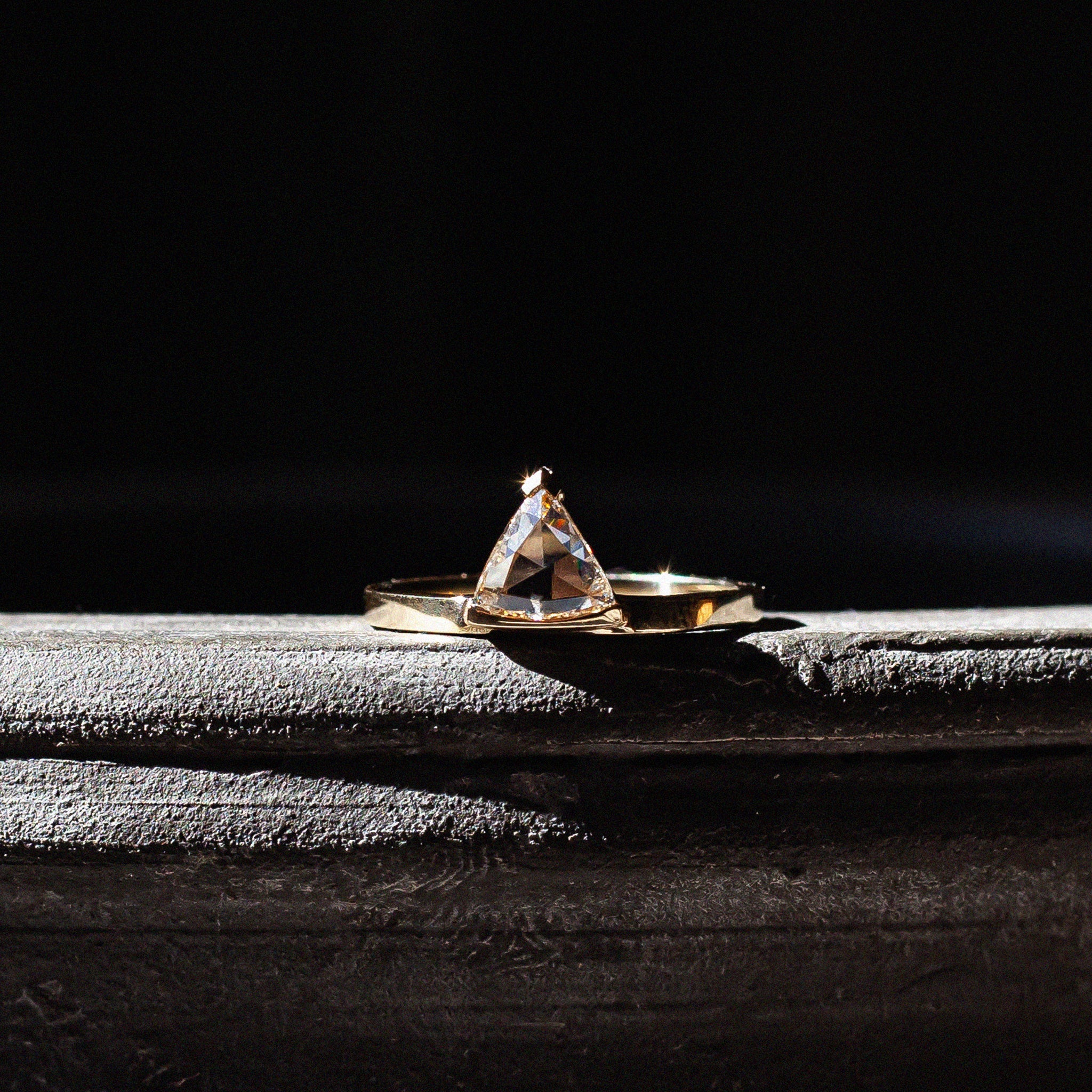 LIGHTEN — Trillion Diamond Engagement Ring