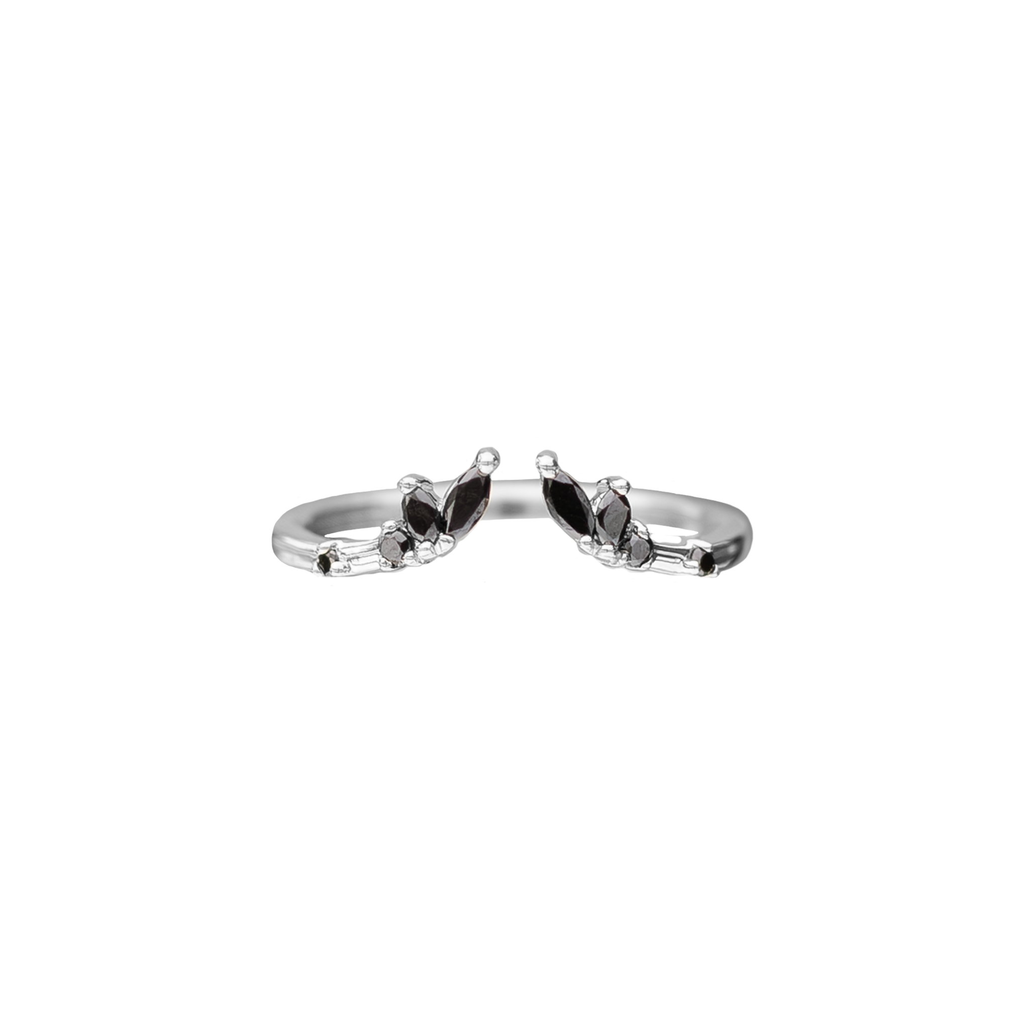 black diamond marquise wedding band