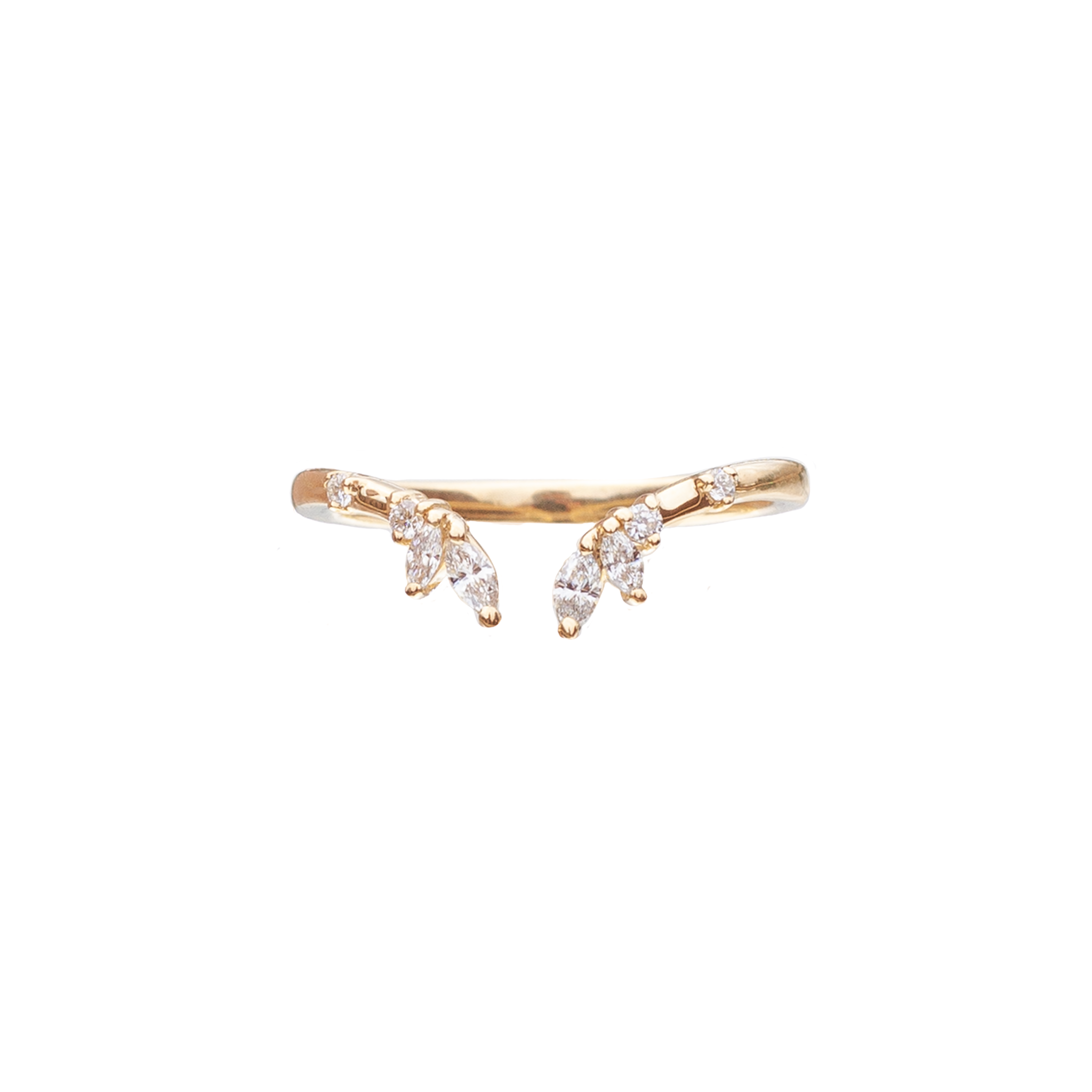 open diamond wedding band