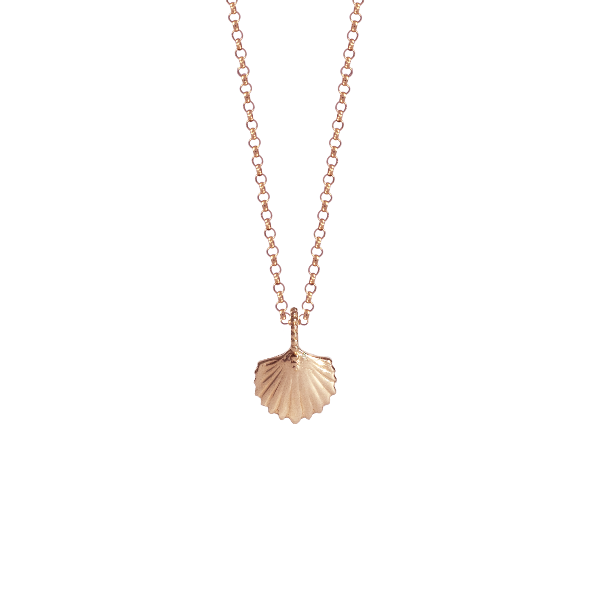 rose gold shell charm