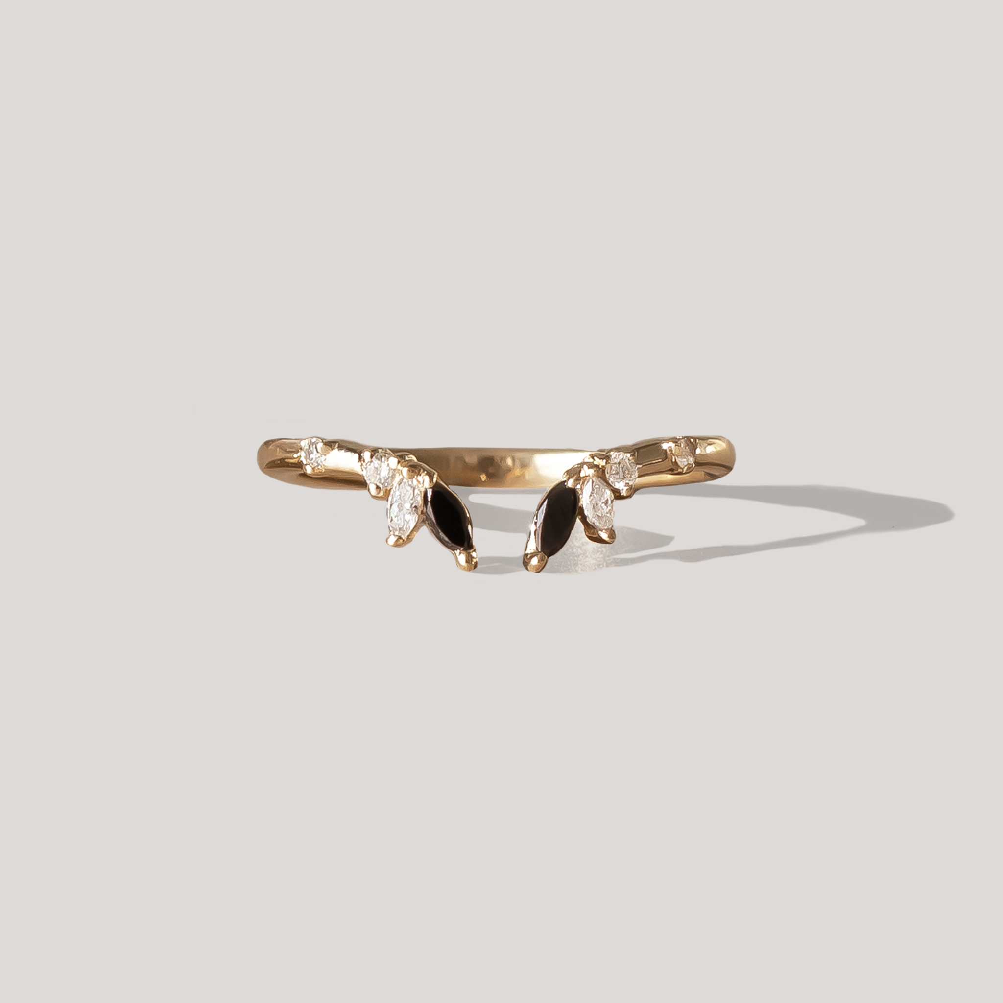 Open cuff wedding band yellow gold