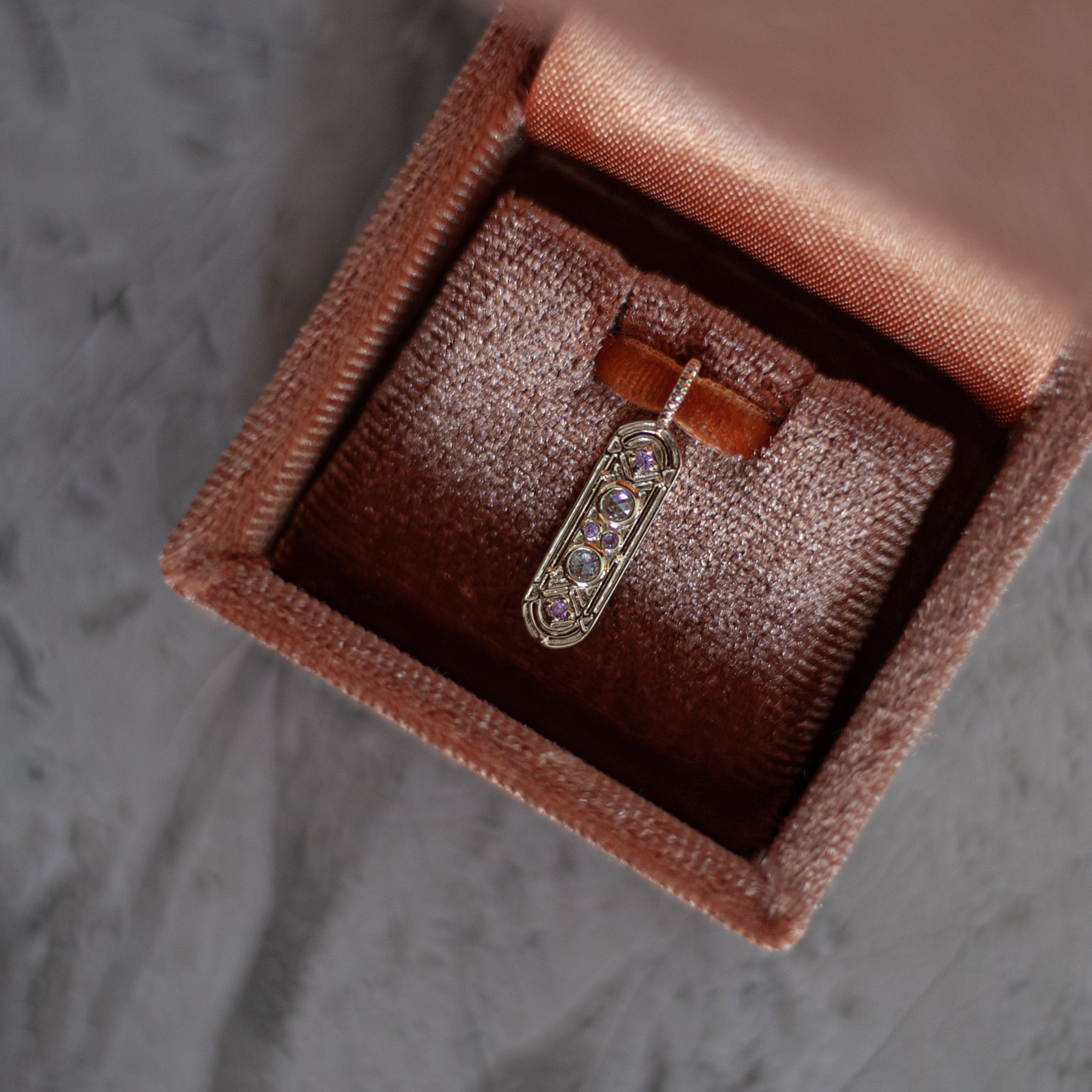 diamond petite gold charm