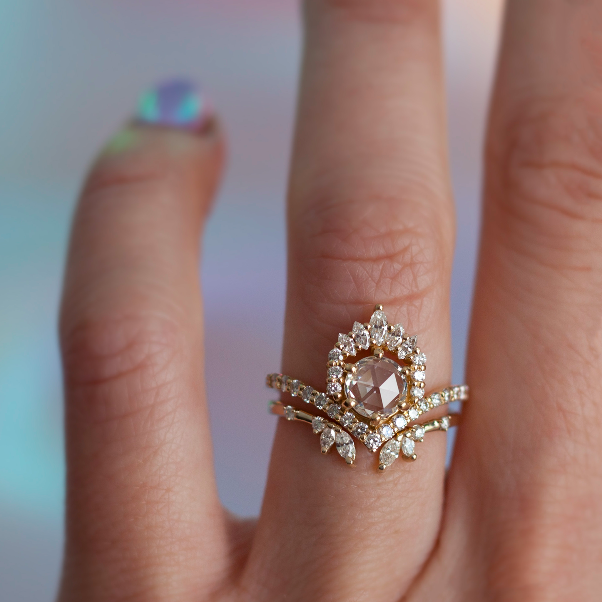 Rose Cut Diamond Ring