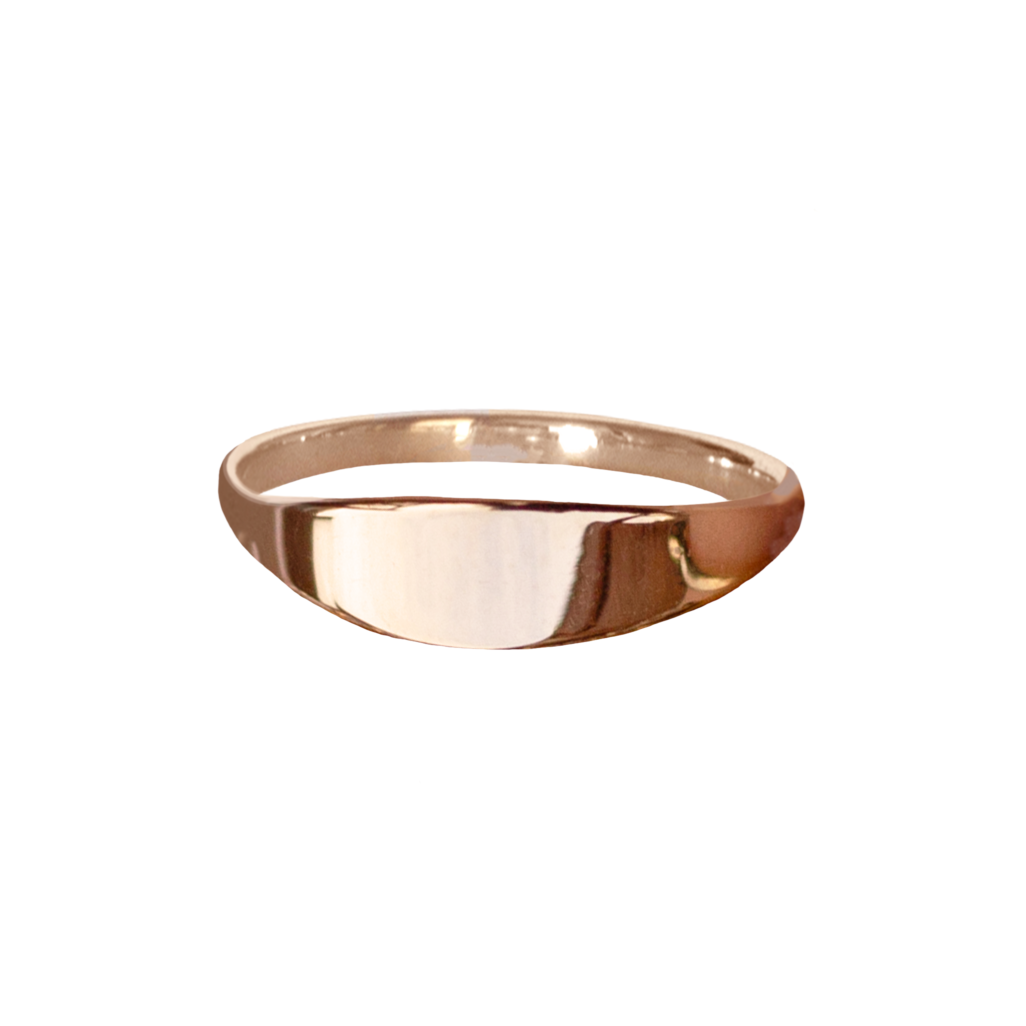 Petite gold signet ring