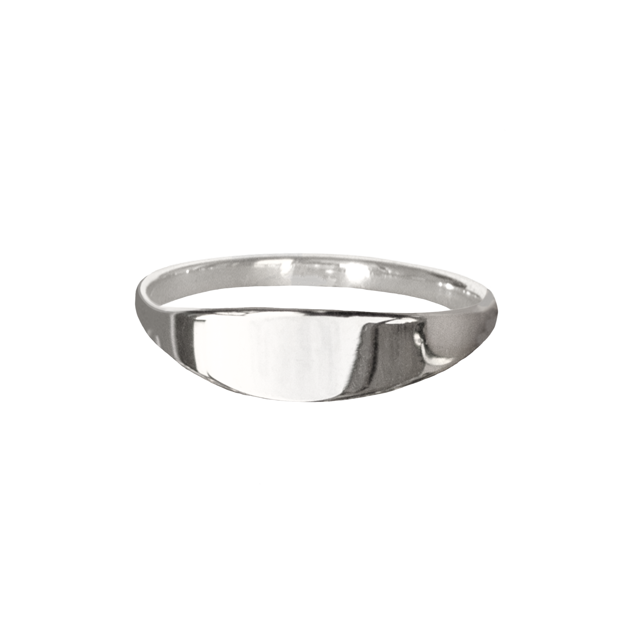 Petite gold signet ring