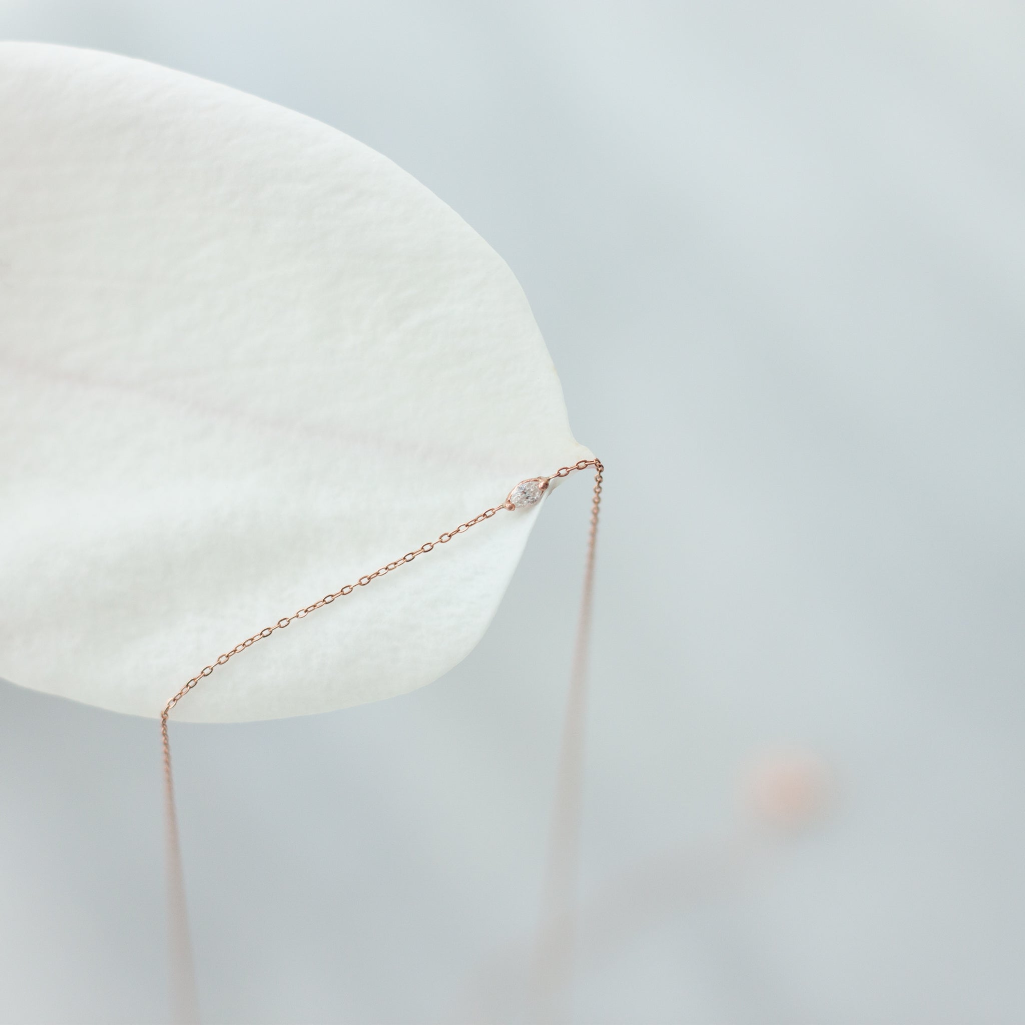 dainty gold necklace with diamond