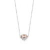 Morganite white gold necklace