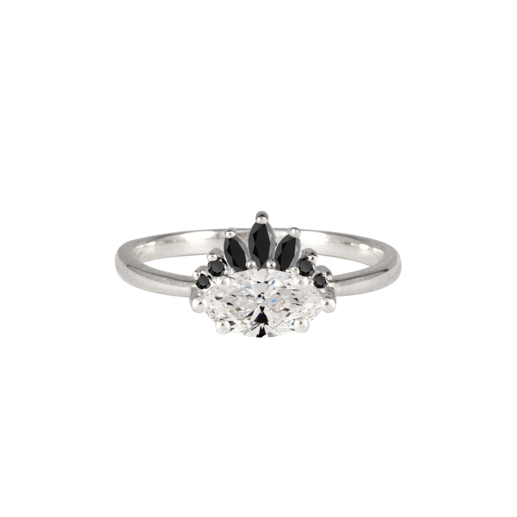 White gold marquise diamond ring.