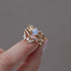 moonstone diamond ring