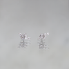 diamond cluster earring white gold