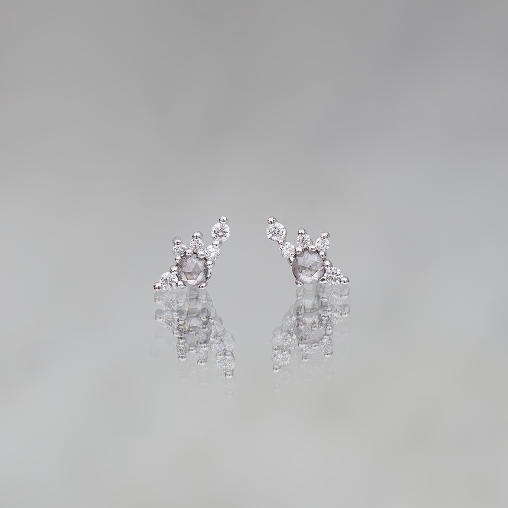 diamond cluster earring