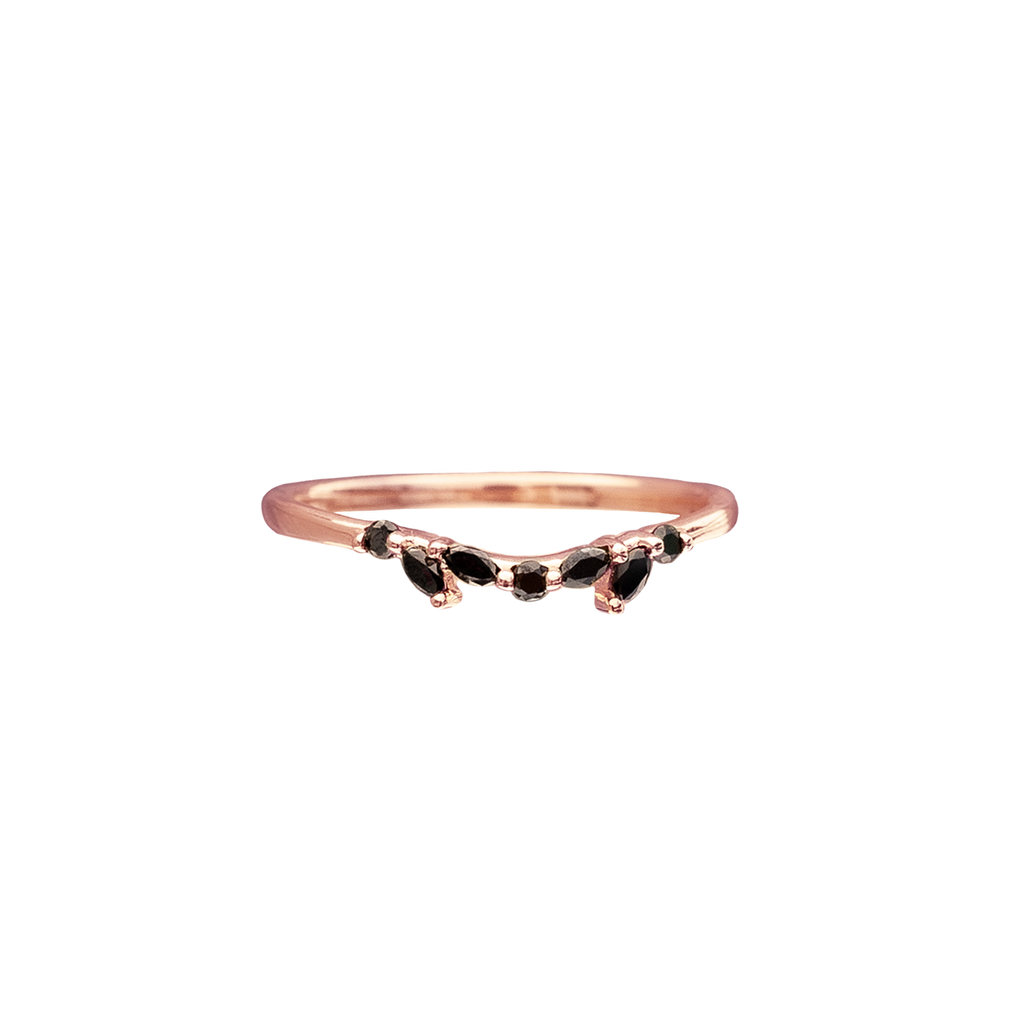 black diamond marquise wedding ring