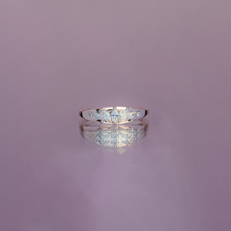 diamond signet ring 14k rose gold