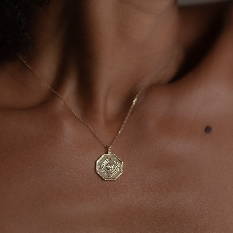 diamond gold charm