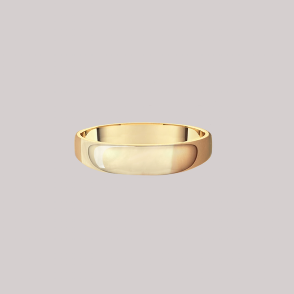 half round male wedding ring