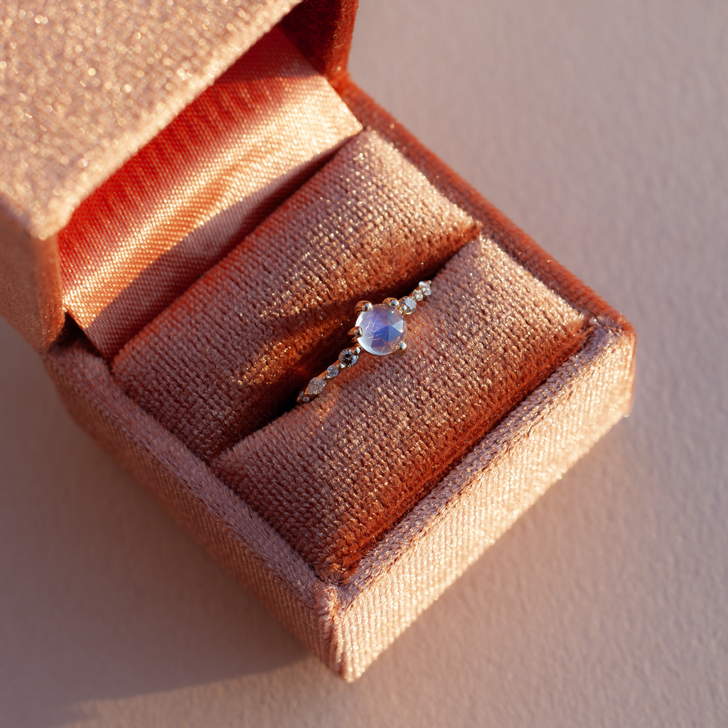 moonstone diamond ring