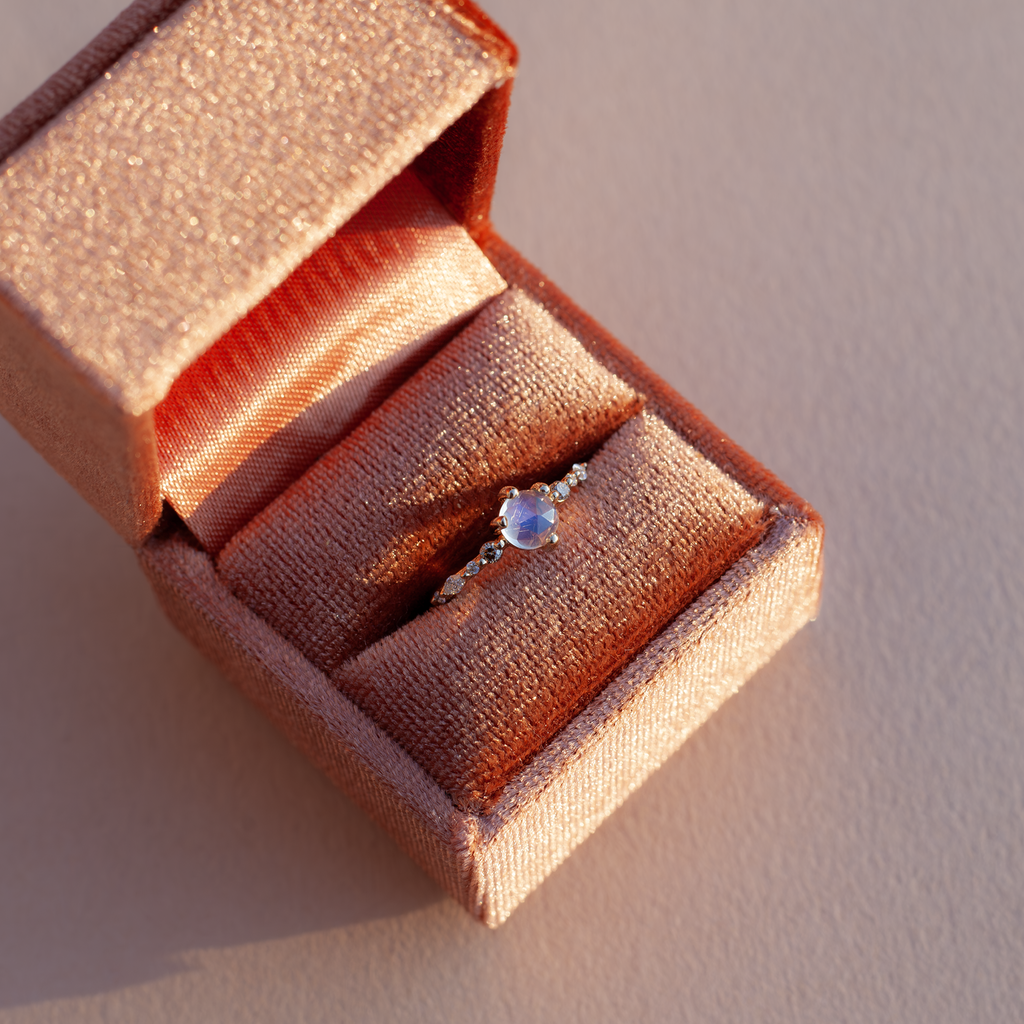 moonstone diamond ring