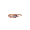 Three stone rose gold ring