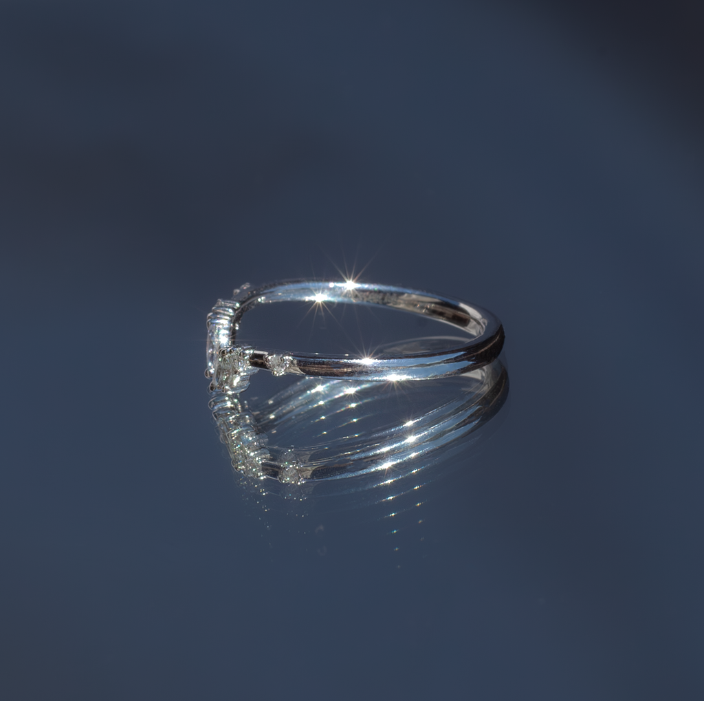 open diamond wedding band