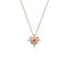 Red heart solid gold charm rose gold