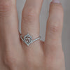 v shape engagement ring