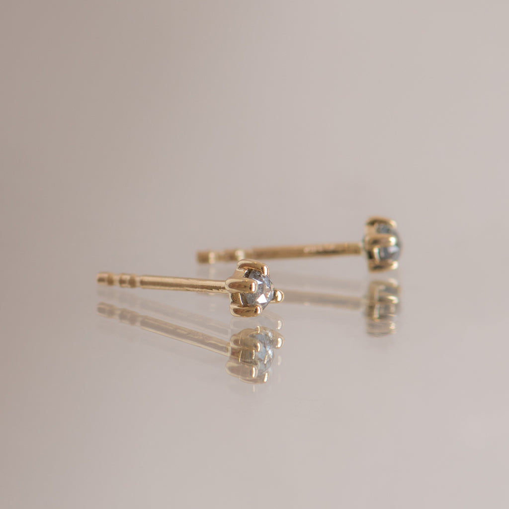 delicate diamond studs