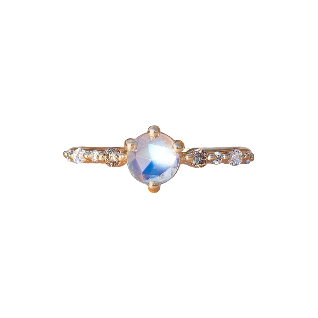 moonstone diamond ring