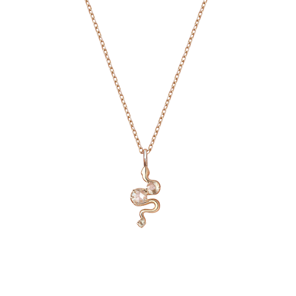 Snake charm with diamonds