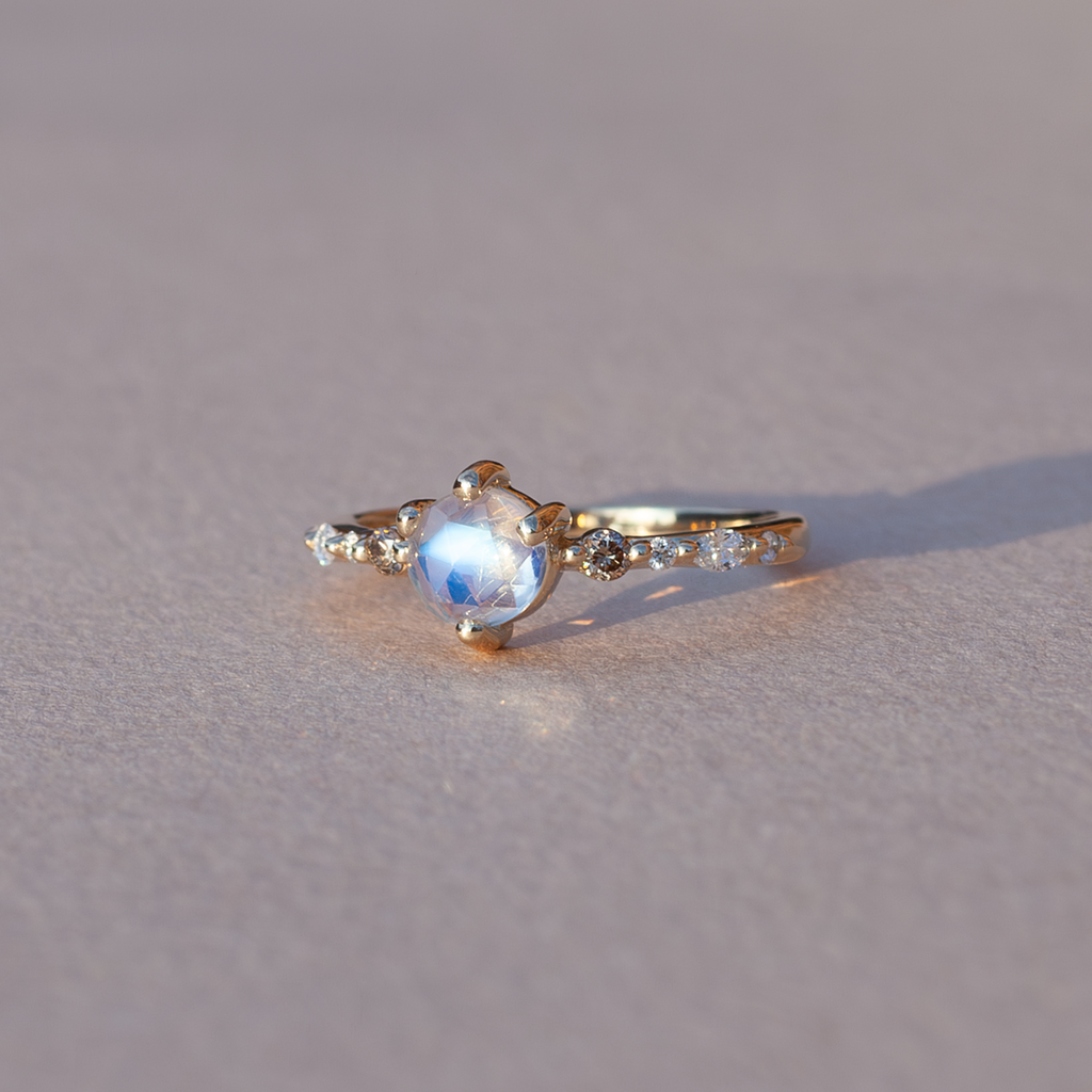 moonstone engagement ring