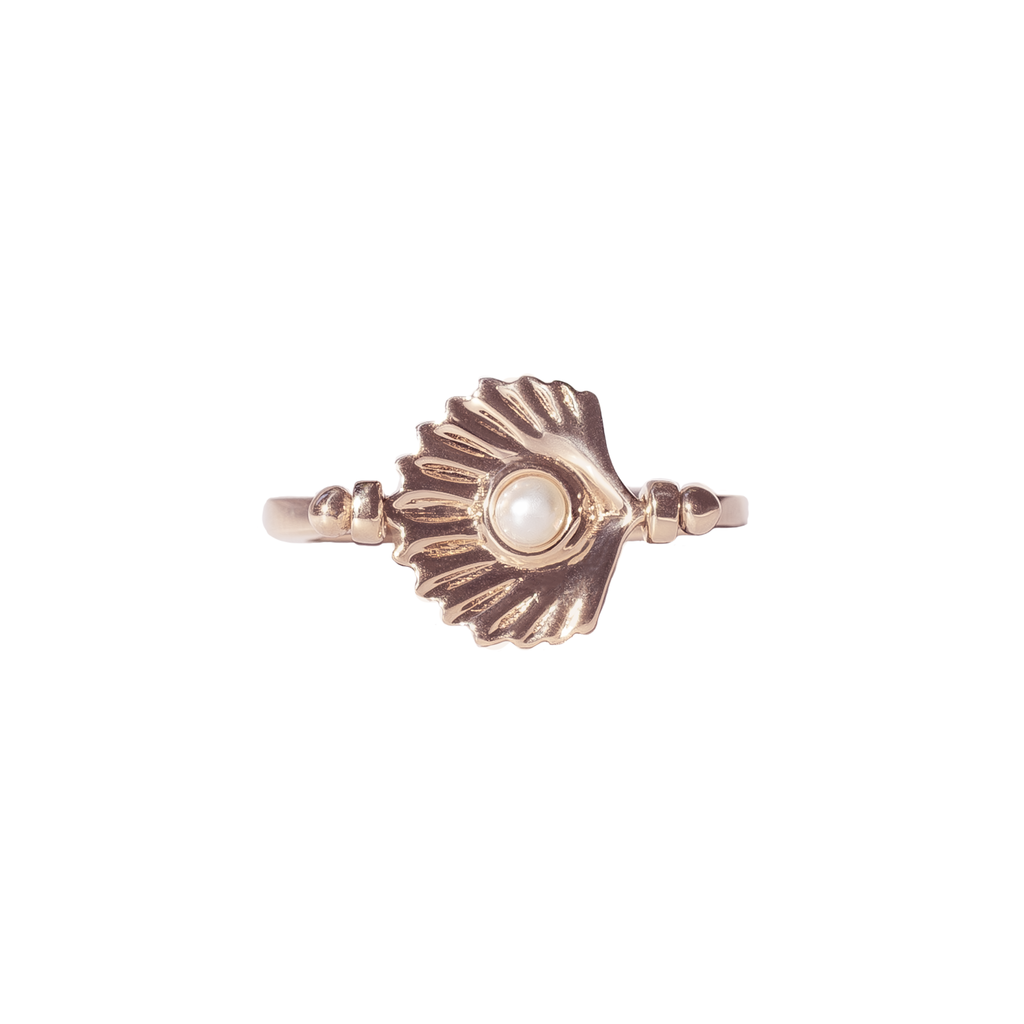 Rose gold shell ring