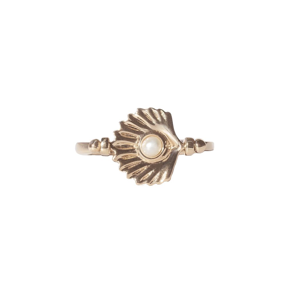 Pearl gold ring