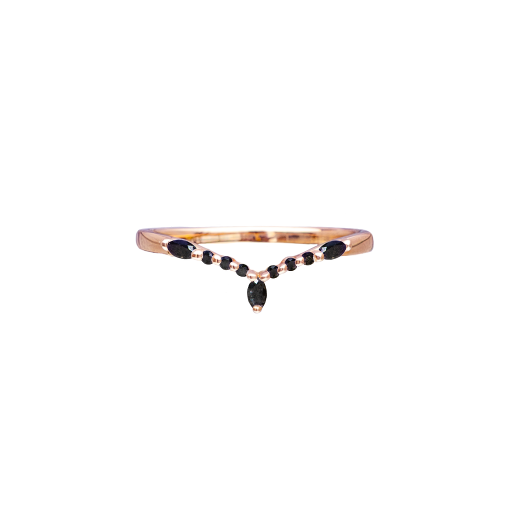 marquise black diamond ring