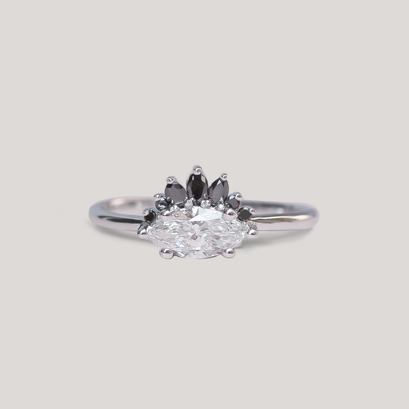 Marquise diamond engagement ring 