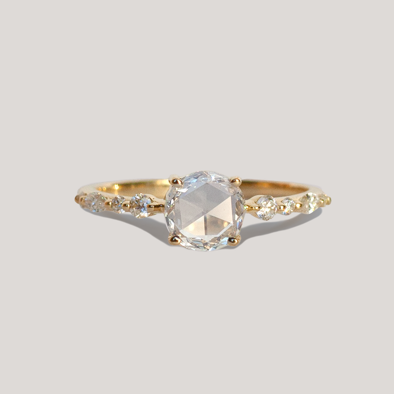 Rose cut diamond ring 