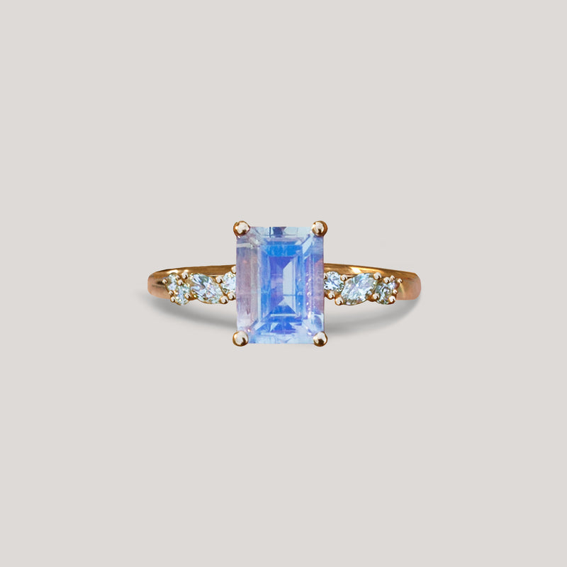 Moonstone engagement ring 