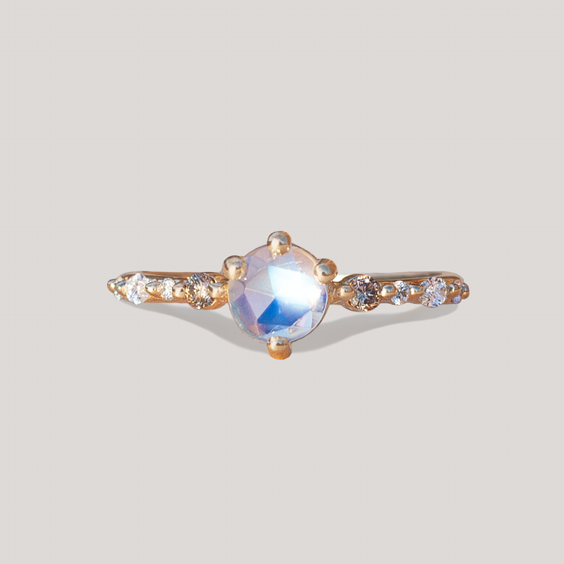 Moonstone gold ring