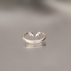 open diamond wedding band