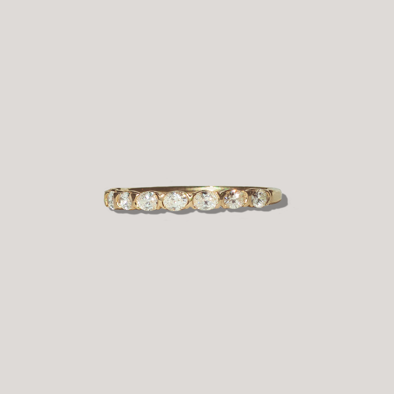 oval diamond stacking ring