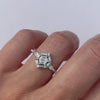 Hexagon diamond engagement ring