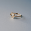 rose cut diamond gold ring