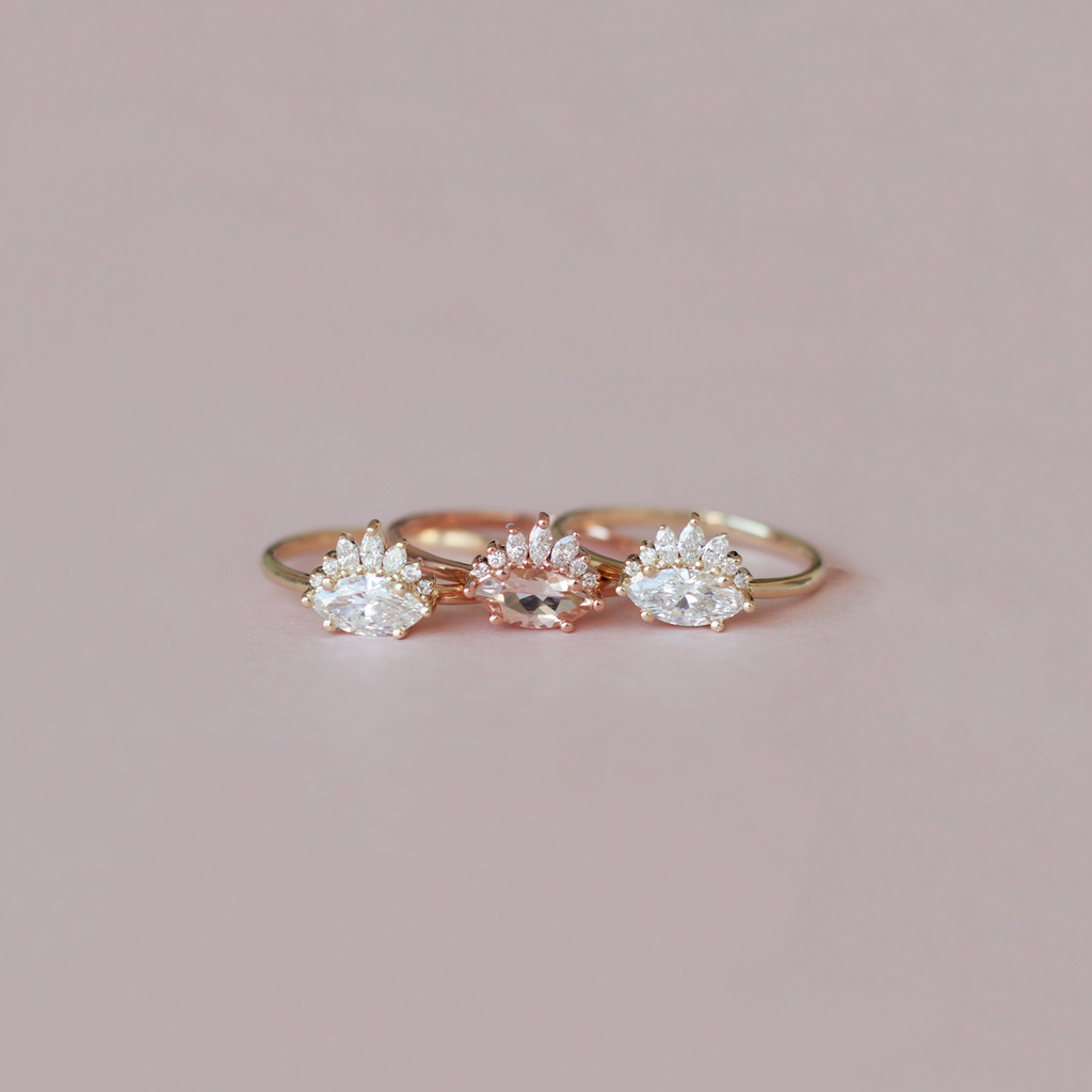 morganite diamond engagement ring