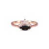 black engagement ring rose gold