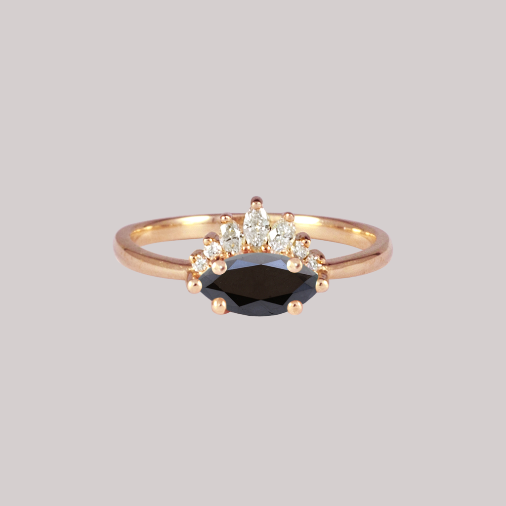 Black engagement ring