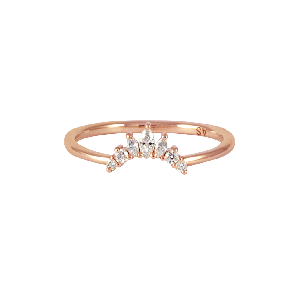 marquise diamond wedding band