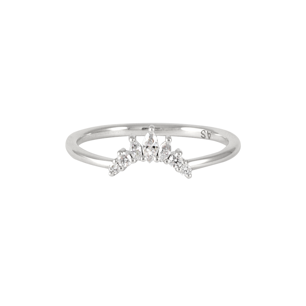 diamond crown wedding band