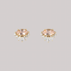 morganite diamond earrings