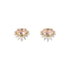 morganite gold earrings