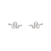 serpent earrings white gold 