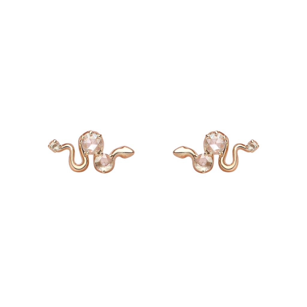 gold serpent earrings