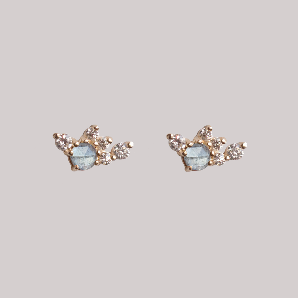 diamond cluster earrings